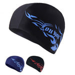 Cuffia da nuoto traspirante unisex in spandex, Spandex Swimming Cap(Black), Spandex Swimming Cap(Blue Fire on Black), Spandex Swimming Cap(Blue Fire on White), Spandex Swimming Cap(Blue Fire on Red)
