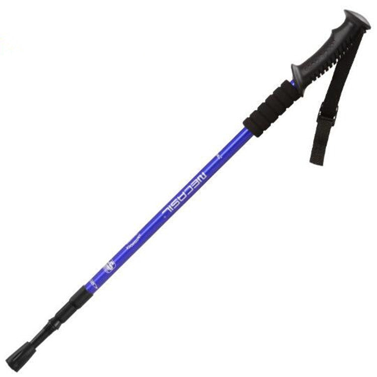 Bastone da trekking retrattile a tre sezioni in lega di alluminio con impugnatura dritta NECASIL, Three-section (Black), Three-section (Red), Three-section (Blue), Three-section (Silver), Three-section (Purple), Three-section (Gold)