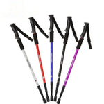 Bastone da trekking retrattile a tre sezioni in lega di alluminio con impugnatura dritta NECASIL, Three-section (Black), Three-section (Red), Three-section (Blue), Three-section (Silver), Three-section (Purple), Three-section (Gold)