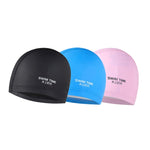Cuffia da nuoto allargata impermeabile rivestita in PU per uomini e donne adulti, PU Coated Enlarged (Black), PU Coated Enlarged (Pink), PU Coated Enlarged (Blue)