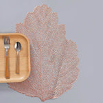 Sottobicchiere in vetro per bevande, tovaglietta resistente al calore in PVC con foglie, 2 pezzi, dimensioni: 37x47 cm