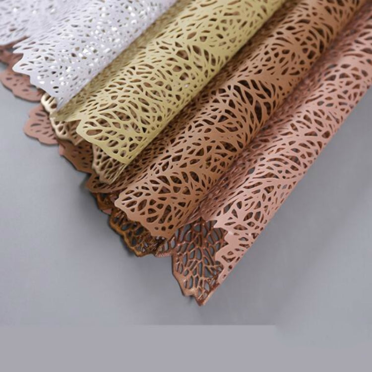 Sottobicchiere in vetro per bevande, tovaglietta resistente al calore in PVC con foglie, 2 pezzi, dimensioni: 37x47 cm