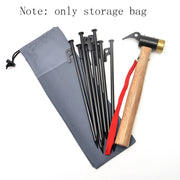 Borsa per riporre i chiodi da campeggio all'aperto da 30 cm, tenda in tessuto Oxford addensato, borsa per finitura con fibbia in corda antivento
