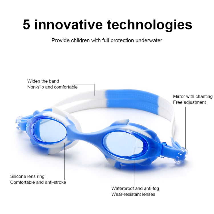 4 in 1 Cartoon Little Crab Occhialini da nuoto in silicone impermeabili e antiappannamento + Cuffia da nuoto con motivo stampato + Tappi per le orecchie con clip per naso + Borsa per riporre l'attrezzatura da nuoto per bambini                          ...