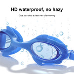 4 in 1 Cartoon Little Crab Occhialini da nuoto in silicone impermeabili e antiappannamento + Cuffia da nuoto con motivo stampato + Tappi per le orecchie con clip per naso + Borsa per riporre l'attrezzatura da nuoto per bambini                          ...