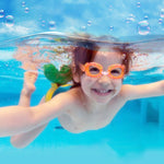 4 in 1 Cartoon Little Crab Occhialini da nuoto in silicone impermeabili e antiappannamento + Cuffia da nuoto con motivo stampato + Tappi per le orecchie con clip per naso + Borsa per riporre l'attrezzatura da nuoto per bambini                          ...