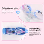 JIEHU JH8102 Set di cuffie da nuoto per occhiali da nuoto impermeabili antiappannamento trasparenti HD da donna 4 in1, JIEHU JH8102 (Purple Color), JIEHU JH8102 (Pink), JIEHU JH8102 (Blue Color), JIEHU JH8102 (Blue), JIEHU JH8102 (Black)