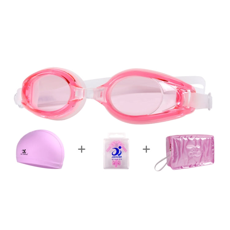 JIEHU JH8102 Set di cuffie da nuoto per occhiali da nuoto impermeabili antiappannamento trasparenti HD da donna 4 in1, JIEHU JH8102 (Purple Color), JIEHU JH8102 (Pink), JIEHU JH8102 (Blue Color), JIEHU JH8102 (Blue), JIEHU JH8102 (Black)