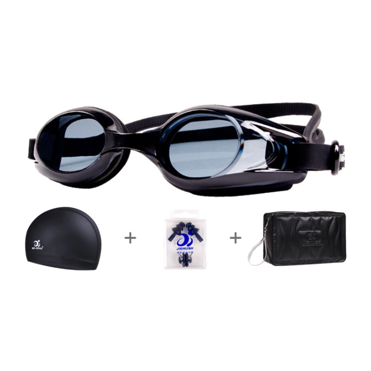 JIEHU JH8102 Set di cuffie da nuoto per occhiali da nuoto impermeabili antiappannamento trasparenti HD da donna 4 in1, JIEHU JH8102 (Purple Color), JIEHU JH8102 (Pink), JIEHU JH8102 (Blue Color), JIEHU JH8102 (Blue), JIEHU JH8102 (Black)