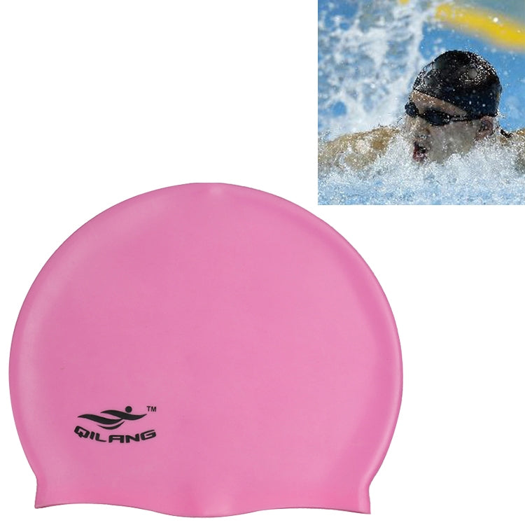 Cuffia da nuoto in silicone impermeabile tinta unita per adulto, Silicone Swimming Cap(Pink), Silicone Swimming Cap(Purple), Silicone Swimming Cap(Silver), Silicone Swimming Cap(Black), Silicone Swimming Cap(Dark Blue), Silicone Swimming Cap(Wine Red) ...
