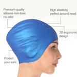 Cuffia da nuoto in silicone impermeabile tinta unita per adulto, Silicone Swimming Cap(Pink), Silicone Swimming Cap(Purple), Silicone Swimming Cap(Silver), Silicone Swimming Cap(Black), Silicone Swimming Cap(Dark Blue), Silicone Swimming Cap(Wine Red) ...