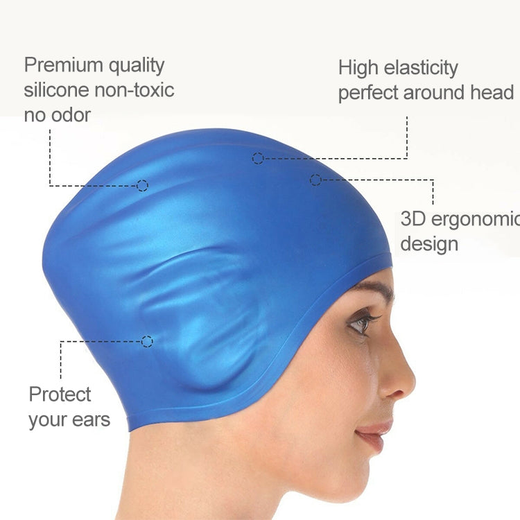 Cuffia da nuoto in silicone impermeabile tinta unita per adulto, Silicone Swimming Cap(Pink), Silicone Swimming Cap(Purple), Silicone Swimming Cap(Silver), Silicone Swimming Cap(Black), Silicone Swimming Cap(Dark Blue), Silicone Swimming Cap(Wine Red) ...