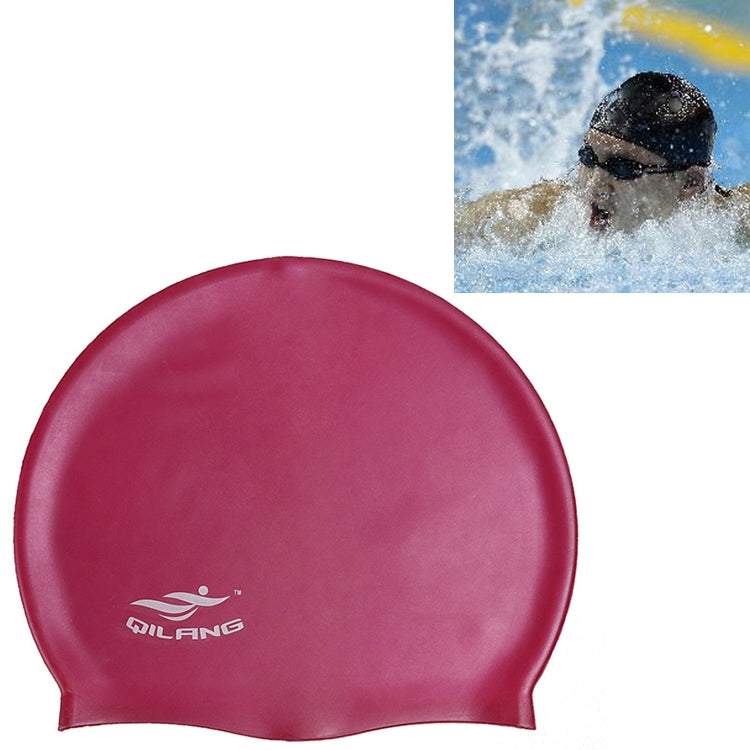 Cuffia da nuoto in silicone impermeabile tinta unita per adulto, Silicone Swimming Cap(Pink), Silicone Swimming Cap(Purple), Silicone Swimming Cap(Silver), Silicone Swimming Cap(Black), Silicone Swimming Cap(Dark Blue), Silicone Swimming Cap(Wine Red) ...