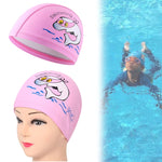 Cuffia da nuoto per bambini Cuffia da nuoto elastica stampata in PU con motivo simpatico delfino, Children PU Swimming Cap (Dark Blue), Children PU Swimming Cap (Pink), Children PU Swimming Cap (Sky Blue), Children PU Swimming Cap (Silver Grey)