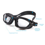 SG9017 Occhialini da nuoto per adulti con montatura grande ad alta definizione impermeabili e antiappannamento per uomo e donna, SG9017 (Red), SG9017 (Black), SG9017 (Blue), SG9017 (Gray)