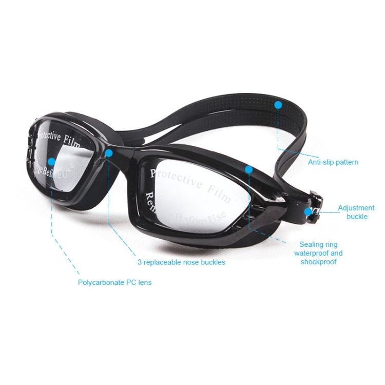SG9017 Occhialini da nuoto per adulti con montatura grande ad alta definizione impermeabili e antiappannamento per uomo e donna, SG9017 (Red), SG9017 (Black), SG9017 (Blue), SG9017 (Gray)