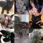 20 cappucci in silicone per unghie gatti XS-S-M-L