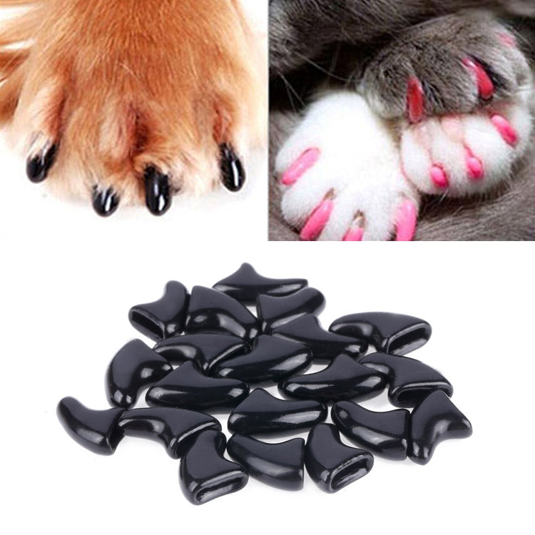 20 cappucci in silicone per unghie gatti XS-S-M-L