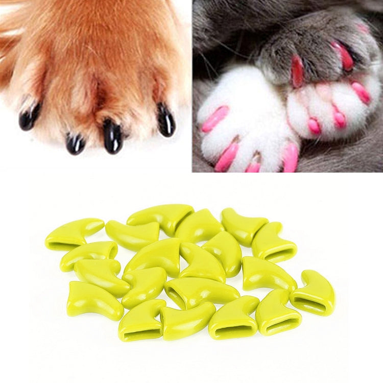 20 cappucci in silicone per unghie gatti XS-S-M-L