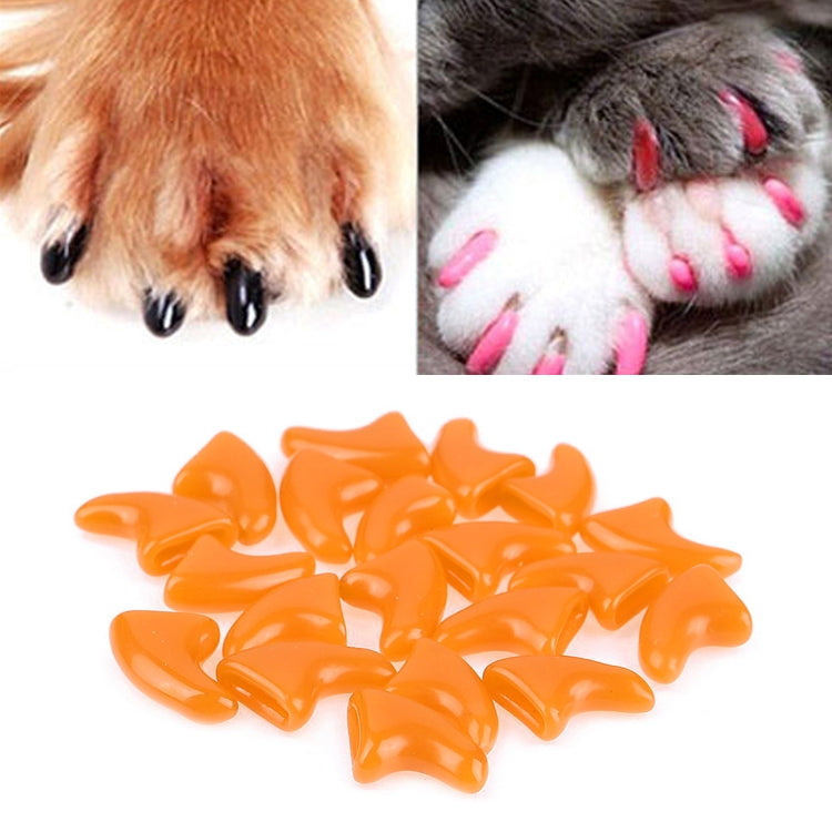 20 cappucci in silicone per unghie gatti XS-S-M-L