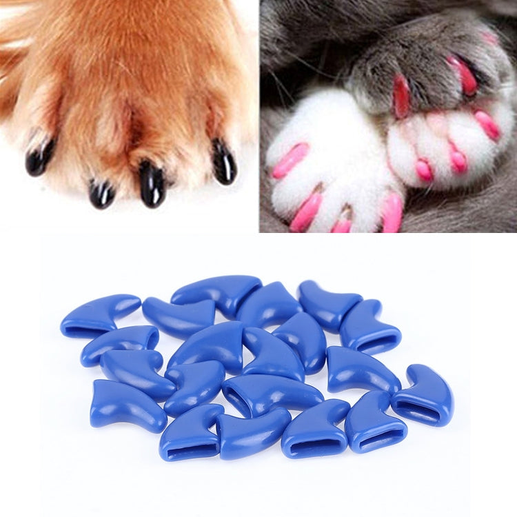 20 cappucci in silicone per unghie gatti XS-S-M-L