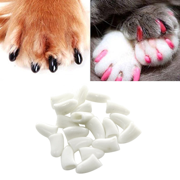 20 cappucci in silicone per unghie gatti XS-S-M-L