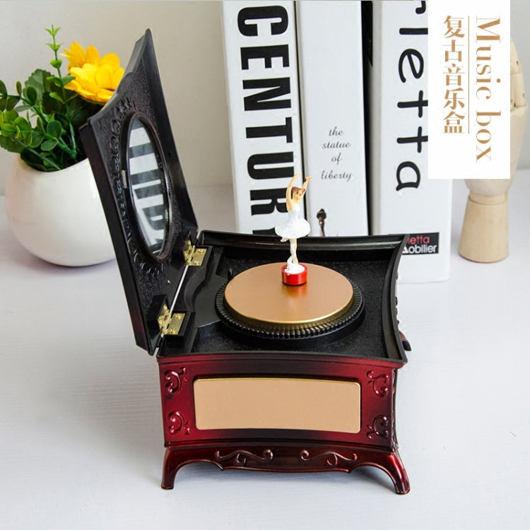 Toletta classica, carillon girevole per ragazza con carillon nel cassetto a specchio