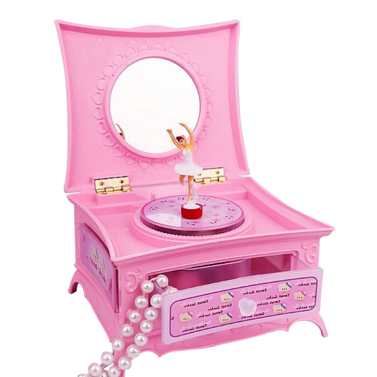 Toletta classica, carillon girevole per ragazza con carillon nel cassetto a specchio