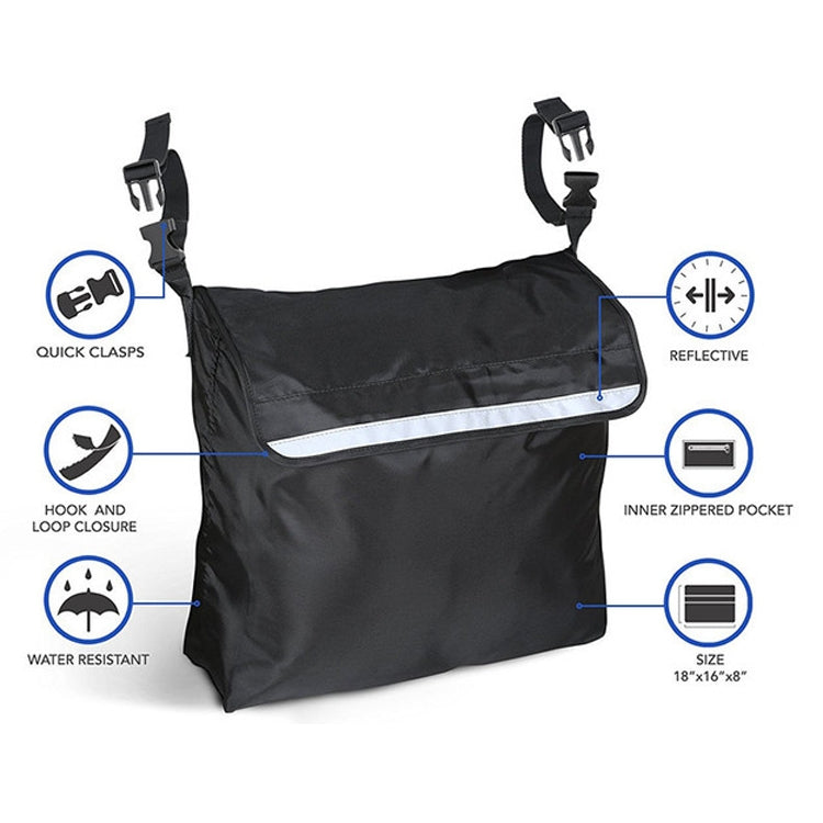 Borsa portaoggetti per sedia a rotelle Borsa portaoggetti per auto per disabili, Hanging Bag