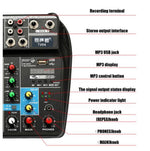 Console mixer audio Bluetooth 4 canali con USB