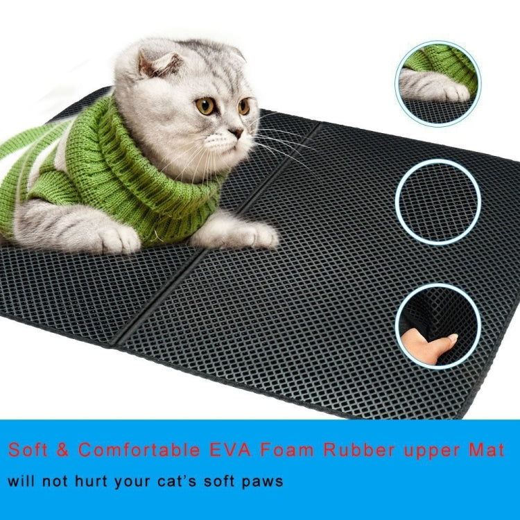 Tappetino per lettiera per gatti impermeabile in EVA Lettiera per gatti a doppio strato intrappolamento di animali domestici Tappetino inferiore Tappetino per lettiera per animali antiscivolo, L, M, S, XS