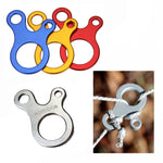 10 pz. Tenda da campeggio Corda di fissaggio Corda Moschettone Gancio Tenditore Fibbie per corda antivento, Aluminum alloy buckle(Blue), Aluminum alloy buckle(Golden), Aluminum alloy buckle(Red), Aluminum alloy buckle(Silver)