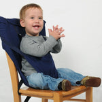 Seggiolino portatile per bambini Sedia da viaggio pieghevole lavabile per bambini Cintura di sicurezza per copertura del seggiolino da pranzo