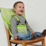 Seggiolino portatile per bambini Sedia da viaggio pieghevole lavabile per bambini Cintura di sicurezza per copertura del seggiolino da pranzo