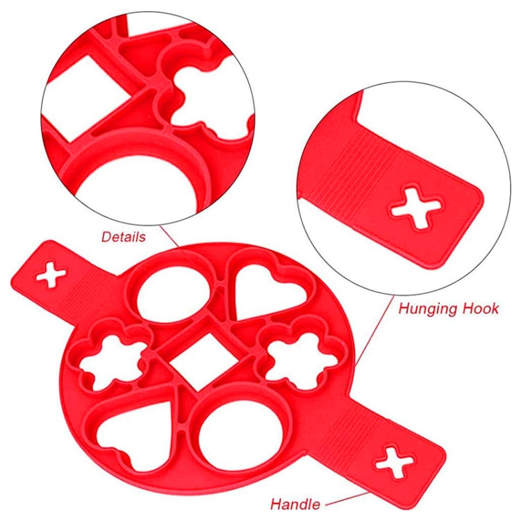 Anpro Strumento di cottura antiaderente Creatore di anelli per uova Stampo in silicone per uova Pancake Formaggio Uovo Fornello Pan Flip Accessori da cucina, Multiple shapes