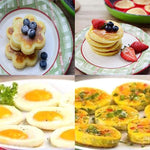 Anpro Strumento di cottura antiaderente Creatore di anelli per uova Stampo in silicone per uova Pancake Formaggio Uovo Fornello Pan Flip Accessori da cucina, Multiple shapes