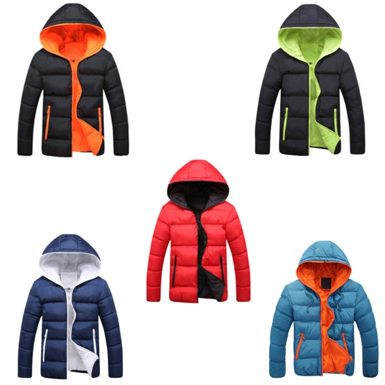 Cappotto elegante in cotone con cappuccio da uomo slim, M, L, XL, XXL, XXXL, XXXXL