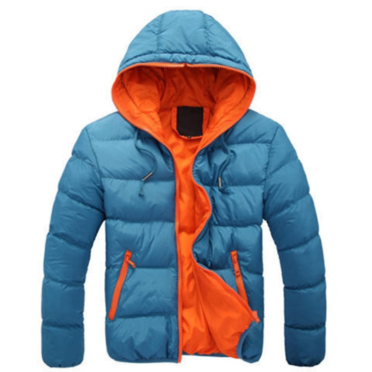 Cappotto elegante in cotone con cappuccio da uomo slim, M, L, XL, XXL, XXXL, XXXXL