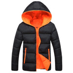Cappotto elegante in cotone con cappuccio da uomo slim, M, L, XL, XXL, XXXL, XXXXL