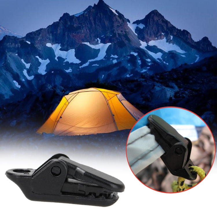 100 PZ Accessori per tende Tenda da sole Corda antivento Morsetto Clip in plastica Tenda da campeggio esterna Gancio a coccodrillo, Plastic Clip