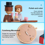 Decorazione creativa del desktop di casa con carillon rotante in legno, Lover Dating