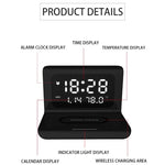 Caricabatterie wireless universale 10W con sveglia e display