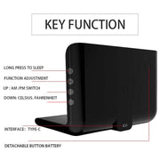 Caricabatterie wireless 10W con sveglia e display
