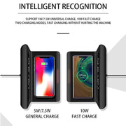 Caricabatterie wireless 10W con sveglia e display