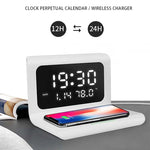 Caricabatterie wireless universale 10W con sveglia e display