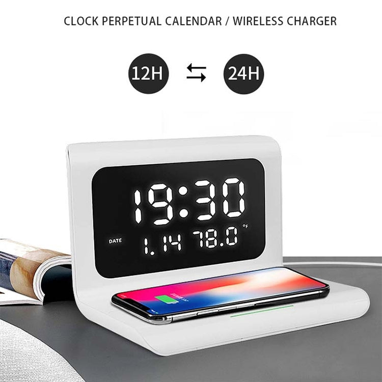 Caricabatterie wireless universale 10W con sveglia e display