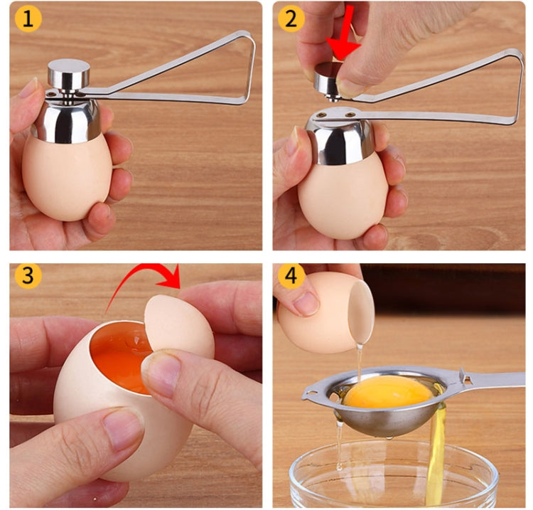 Forbici per uova in metallo Taglierina per topper per uova Apriscatole Utensili da cucina creativi per uova crude bollite in acciaio inossidabile, Egg Topper