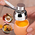 Forbici per uova in metallo Taglierina per topper per uova Apriscatole Utensili da cucina creativi per uova crude bollite in acciaio inossidabile, Egg Topper