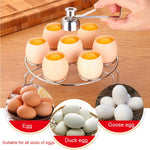 Forbici per uova in metallo Taglierina per topper per uova Apriscatole Utensili da cucina creativi per uova crude bollite in acciaio inossidabile, Egg Topper