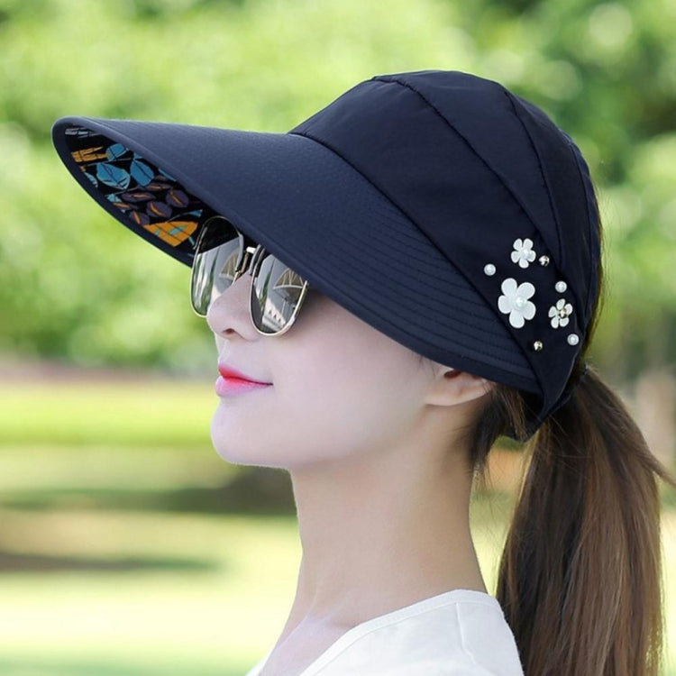 Cappello da donna estivo casual per uscire, cappello da sole piegato in stile coreano a prova di raggi ultravioletti, traspirante e leggero, Black, Pink, Khaki, Rose Red, Blue, Beige, Red